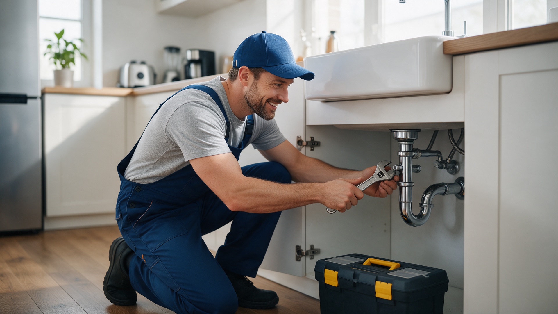 Licensed plumber from Summit Drain & Plumbing Co. repairing pipes in a Boulder, CO home
